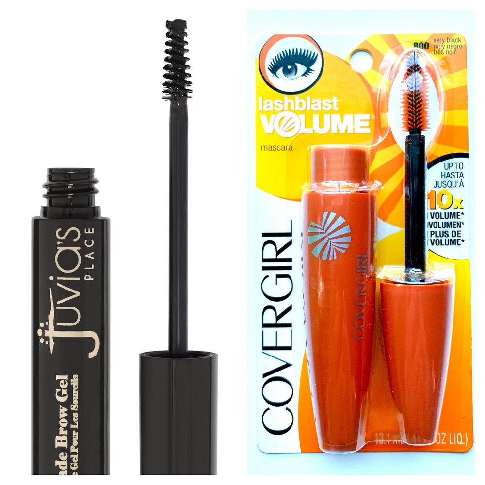 NEW Lot of 2 Juvia's Place Brow Gel Ebony & Covergirl Lashblast Volume Mascara